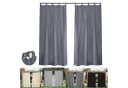 BTTO V&G Vorhang Outdoor Wetterfest Verdunkelung grau Schlaufengardine Bild 2