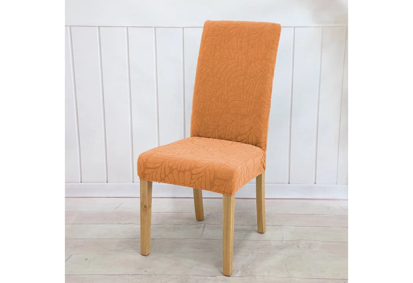 BTTO Stuhlbezug Orange Blatt-Jacquard Stretch - Bild 3