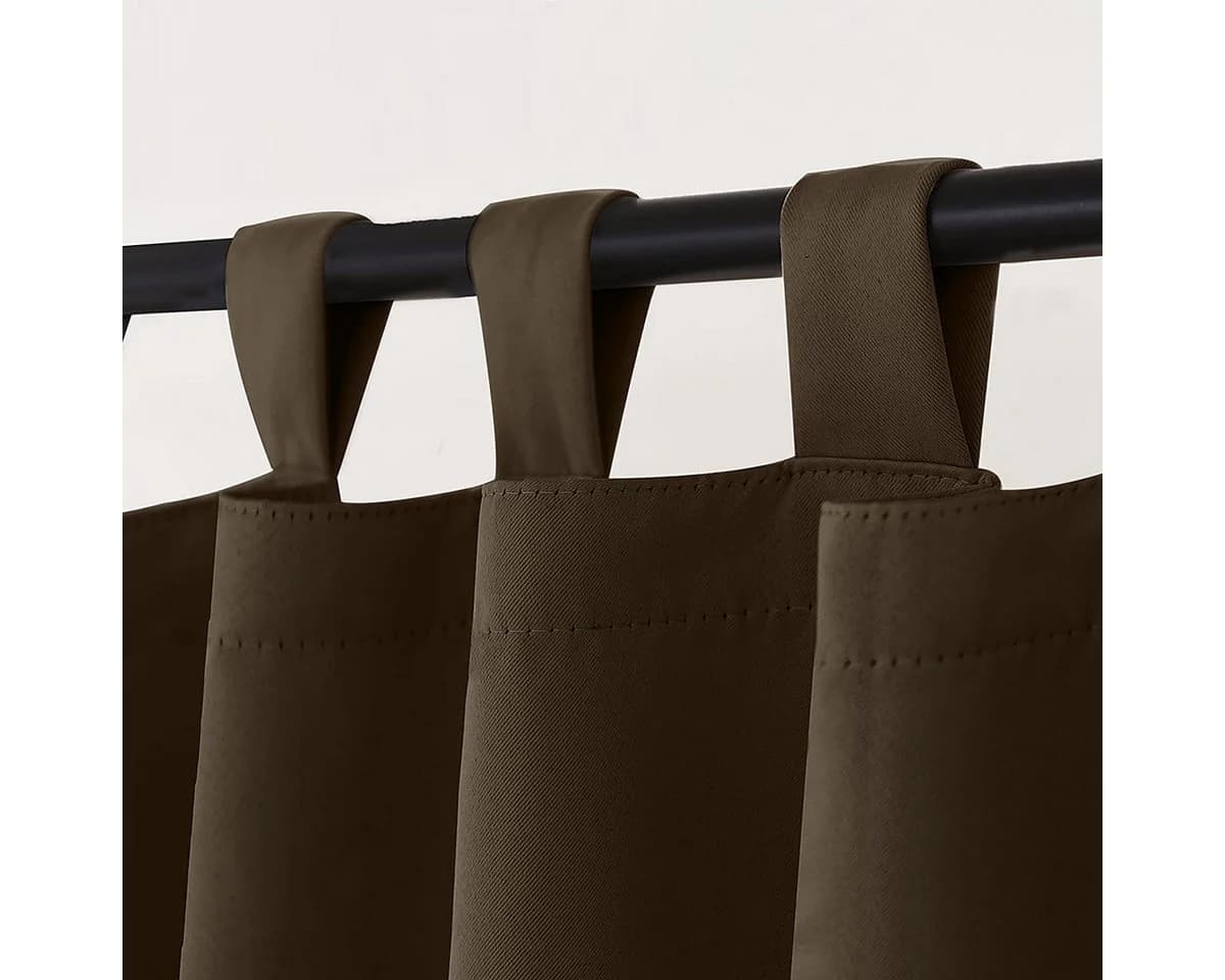 Qelus Outdoorvorhang Blickdicht Wasserdicht Braun 132x183cm