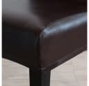 Qelus Stuhlhusse PU Leder Braun 4-teilig Wasserdicht Stretch Bild 4