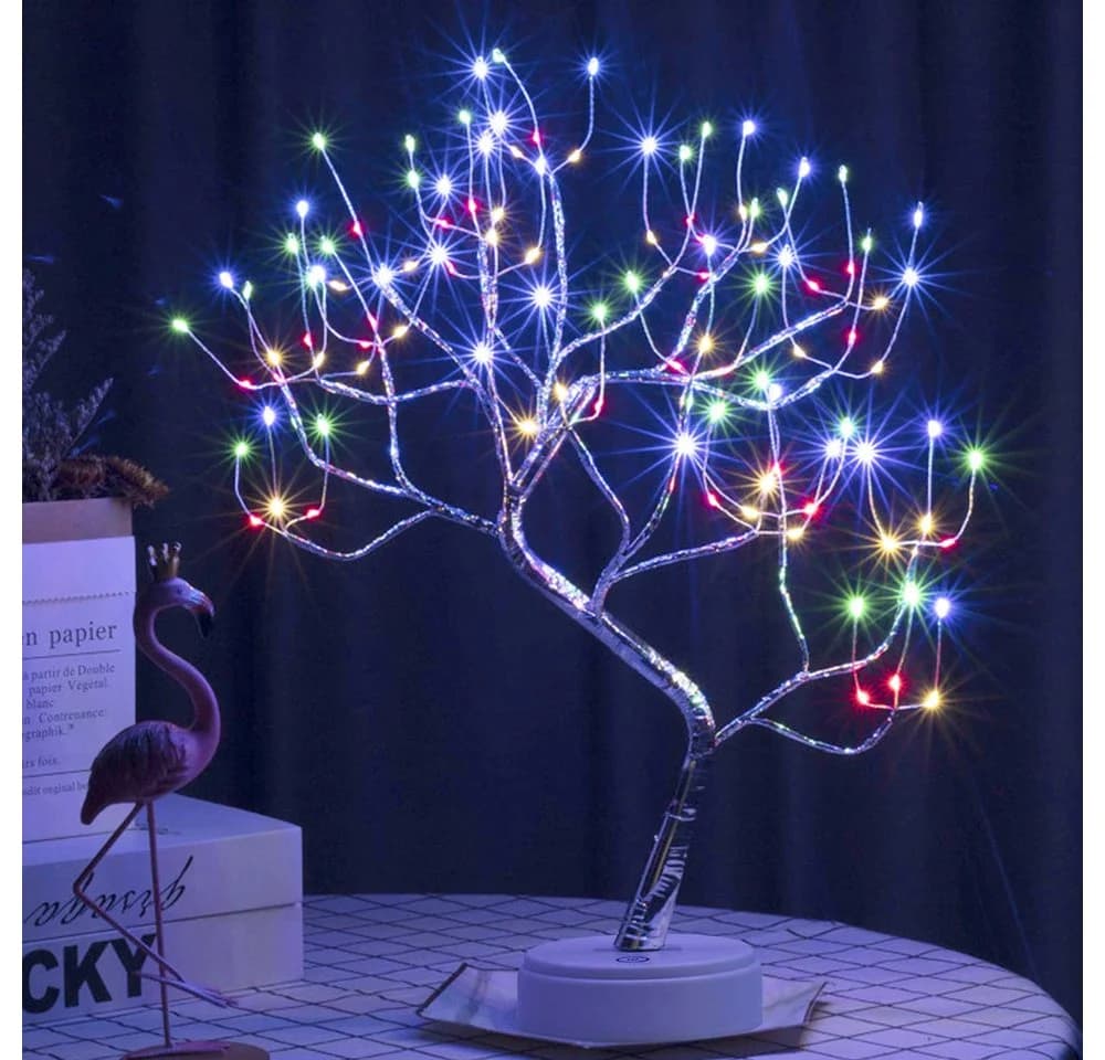 MUPOO LED Baum Künstlicher Bonsai Tischleuchte Dekolicht USB/Batterie - Bild 2