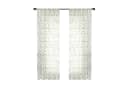 BTTO V&G Voile Gardine 2er Set Grün Blattstickerei Transparent Bild 1
