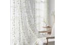 BTTO V&G Voile Gardine 2er Set Grün Blattstickerei Transparent Bild 2