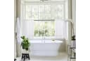 Jibenhome Scheibengardine Transparent Weiß 2 Stück Leinen-Look Bild 2