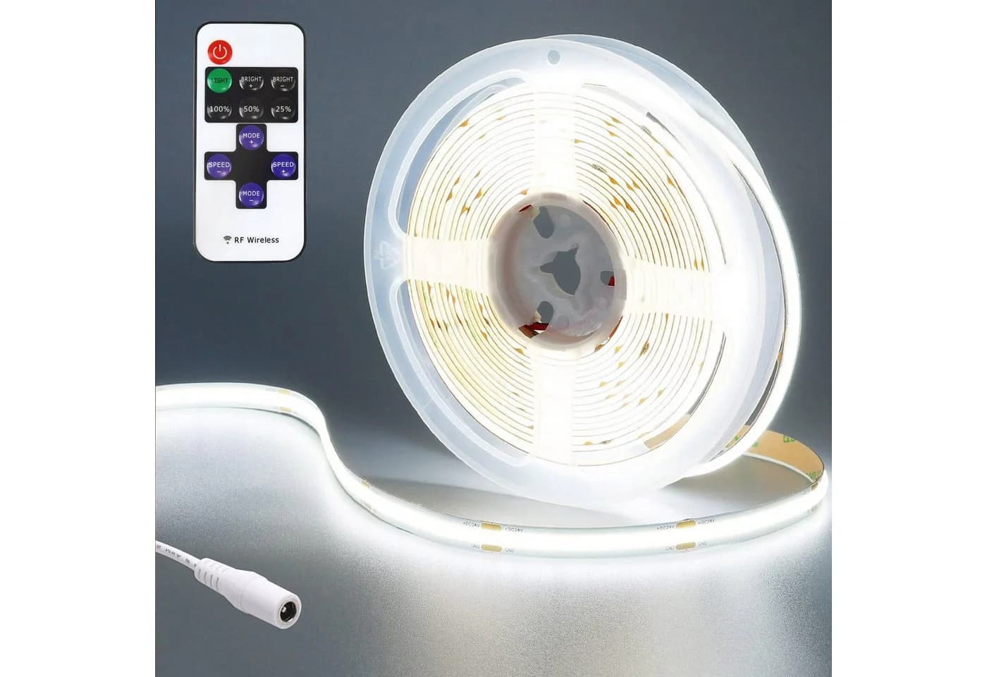 Qualra LED Stripe 5M COB Dimmbar 3000-6000K mit Fernbedienung - Bild 2