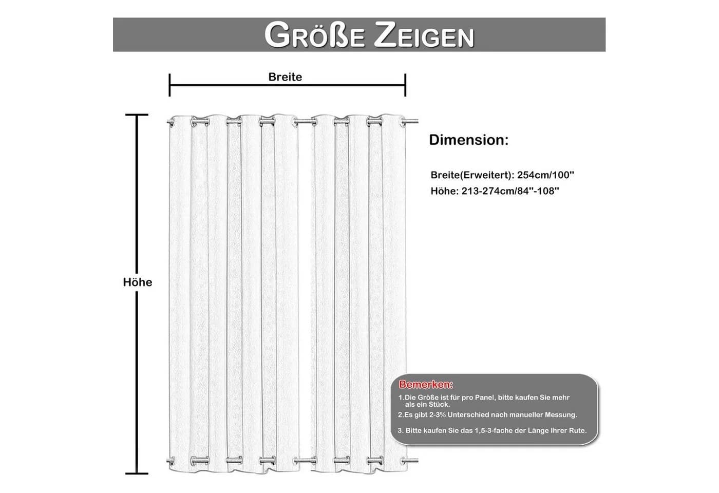 BTTO V&G Winddichter & Wasserfester Outdoor-Vorhang Grau Blackout - Bild 3