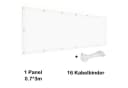 BTTO Balkonsichtschutz Wasserdicht Weiß Polyester Bild 1