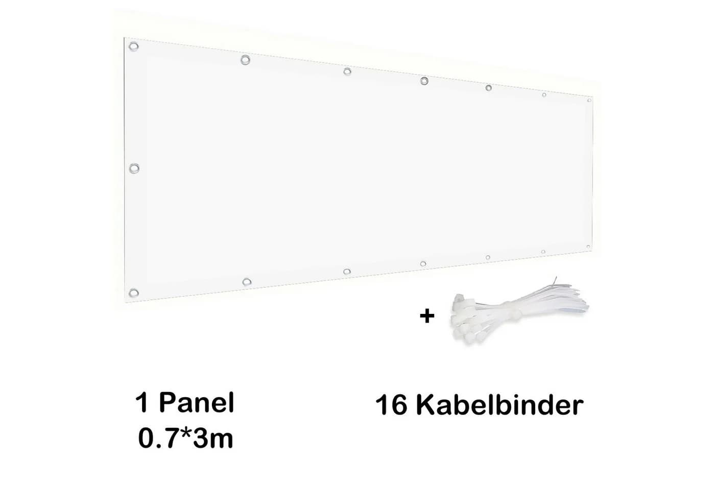 BTTO Balkonsichtschutz Wasserdicht Weiß Polyester