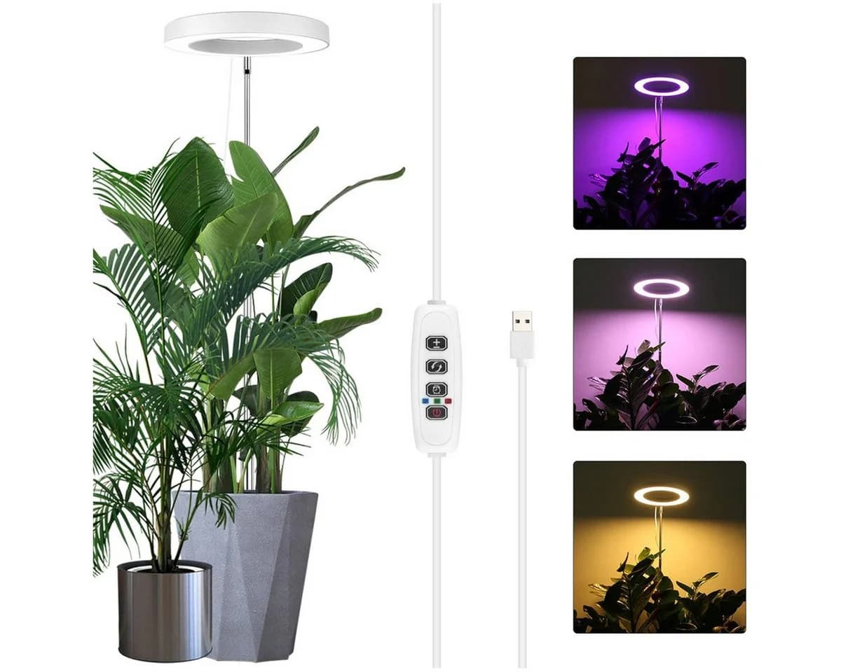 Laybasic Pflanzenlampe LED Vollspektrum 72 LED mit Timer und Dimmfunktion Weiß - Bild 2