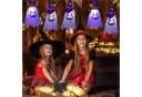 Merry 2024 Halloween LED Lichterkette Geister Hexenhut Bunt Bild 3