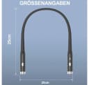 Merry 2024 LED Hals Leselampe Schwarz/Rosa Wiederaufladbar Dimmbar Bild 1