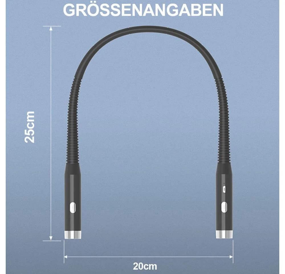 Merry 2024 LED Hals Leselampe Schwarz/Rosa Wiederaufladbar Dimmbar