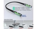 Merry 2024 LED Hals Leselampe Schwarz/Rosa Wiederaufladbar Dimmbar Bild 5