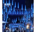 Merry 2024 LED-Lichterkette Meteorschauer Regen Lichter Blau Bild 1