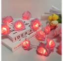MUPOO LED-Lichterkette mit Kunstblumen-Rosen, 3m, 20 LEDs, Warmweiß Bild 5