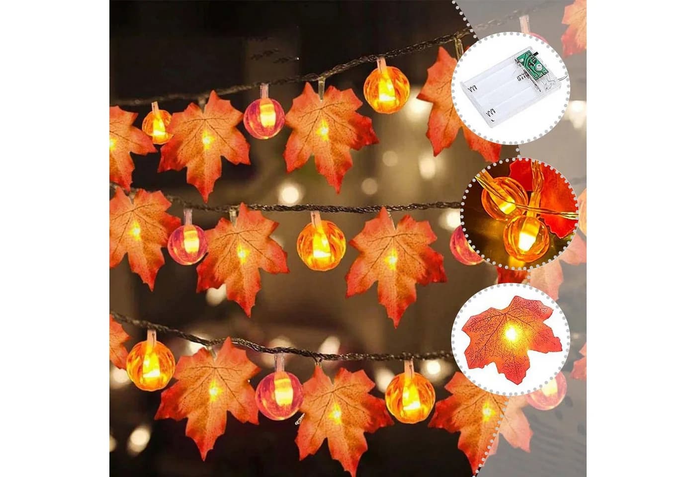 MUPOO LED-Lichterkette Halloween Deko Warmweiß - Bild 2