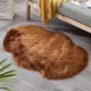 BTTO TEPP Hochflor-Teppich Fellteppich Braun Wolkenform 5cm Flor Bild 2