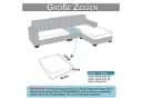 Qelus Jacquard Sofahusse Grau Rutschfest Stretch Kissenbezug Bild 1