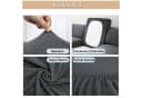 Qelus Jacquard Sofahusse Grau Rutschfest Stretch Kissenbezug Bild 4