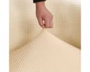 Qelus Stretch-Stuhlbezug Jacquard Beige Wannenstuhl Schonbezug Bild 3