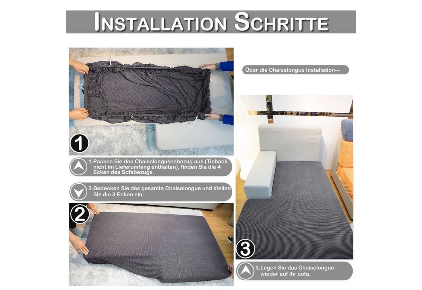 BTTO Sofahusse Stretch Rutschfest Braun Tartan - Bild 5