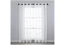Qelus Vorhang 2er Set Sheer Voile Weiß mit Ösen Bild 2
