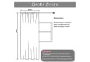 BTTO Scheibengardine Floral Transparent Polyester-Mischung Bild 1