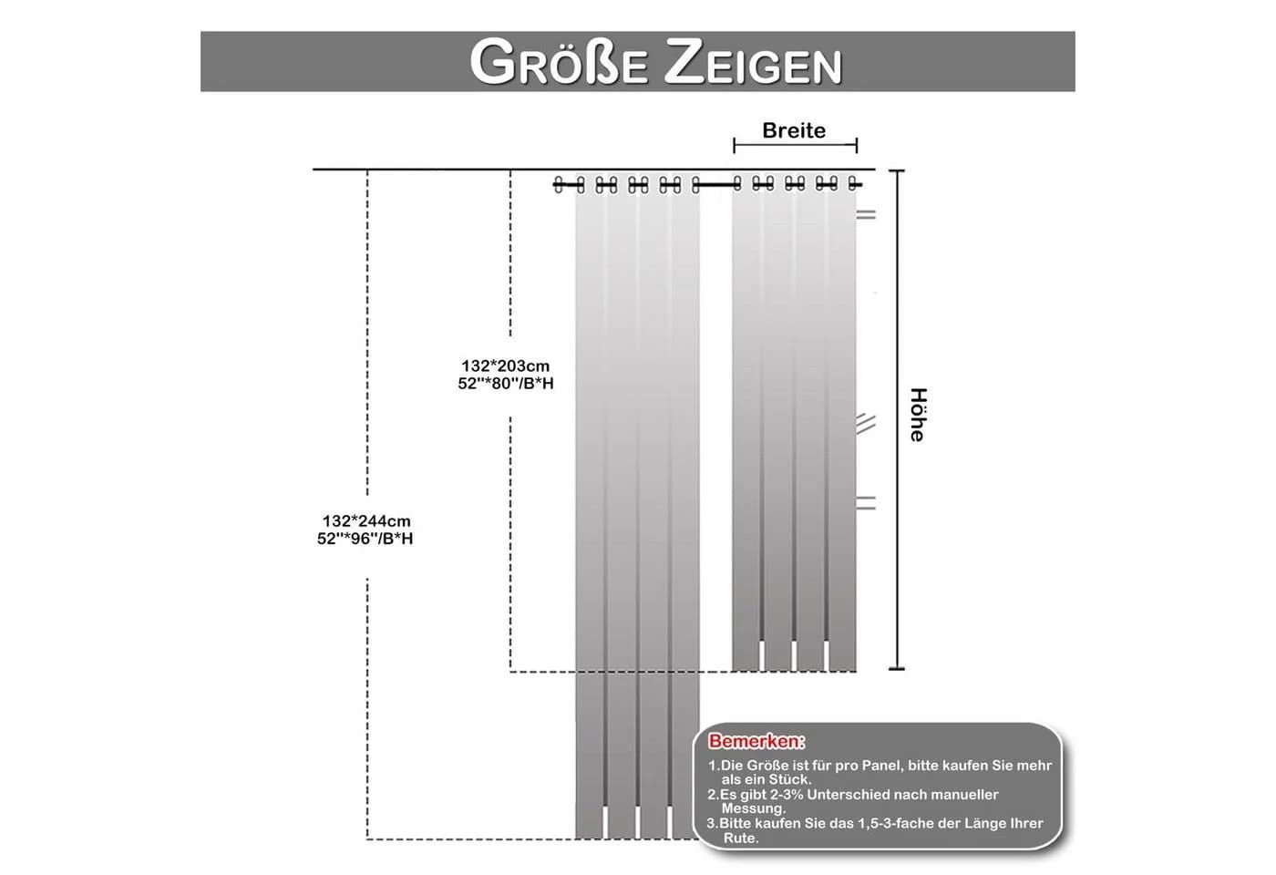 BTTO V&G Türvorhang Verdunkelung Beige Polyester Ösen