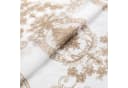 Qelus Gardine 2er Set Beige Bestickt Sheer Voile Vorhänge mit Ösen Bild 4