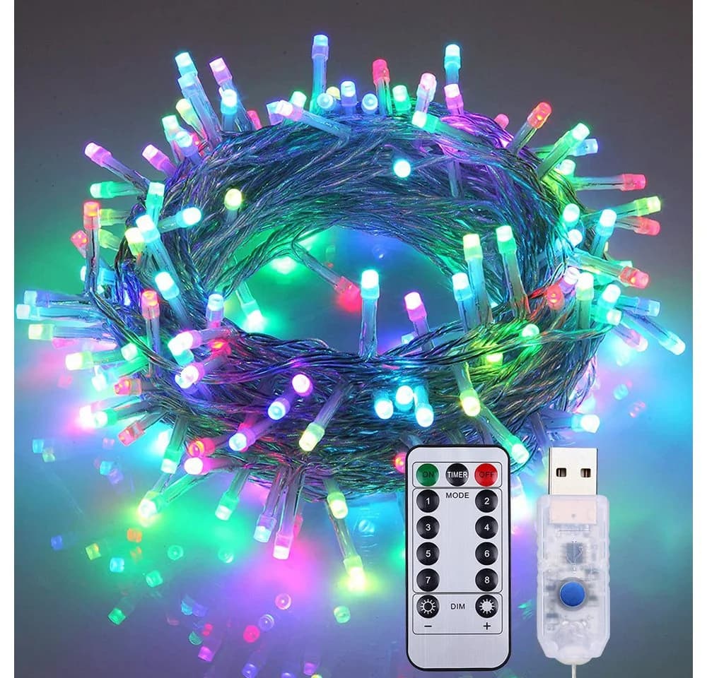 Qualra LED Lichterkette USB 50/100 LEDs Wasserdicht 5/10m mit Fernbedienung - Bild 2
