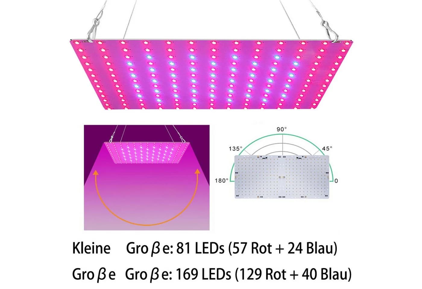 Qualra Pflanzenlampe Vollspektrum Grow Lampe mit UV IR