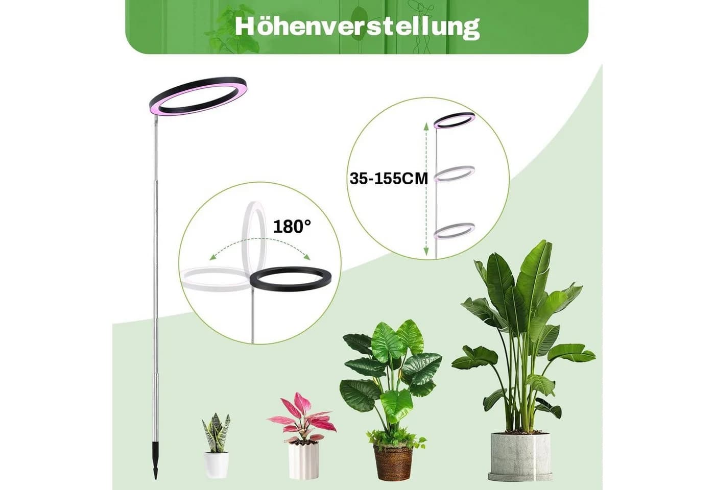 Laybasic Pflanzenlampe LED Vollspektrum mit Timer und Dimmfunktion - Bild 3