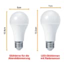 Jibenhome LED-Leuchtmittel E27 Glühbirne mit Bewegungsmelder Dämmerungssensor, 12W, Warmweiß/Weiß Bild 1