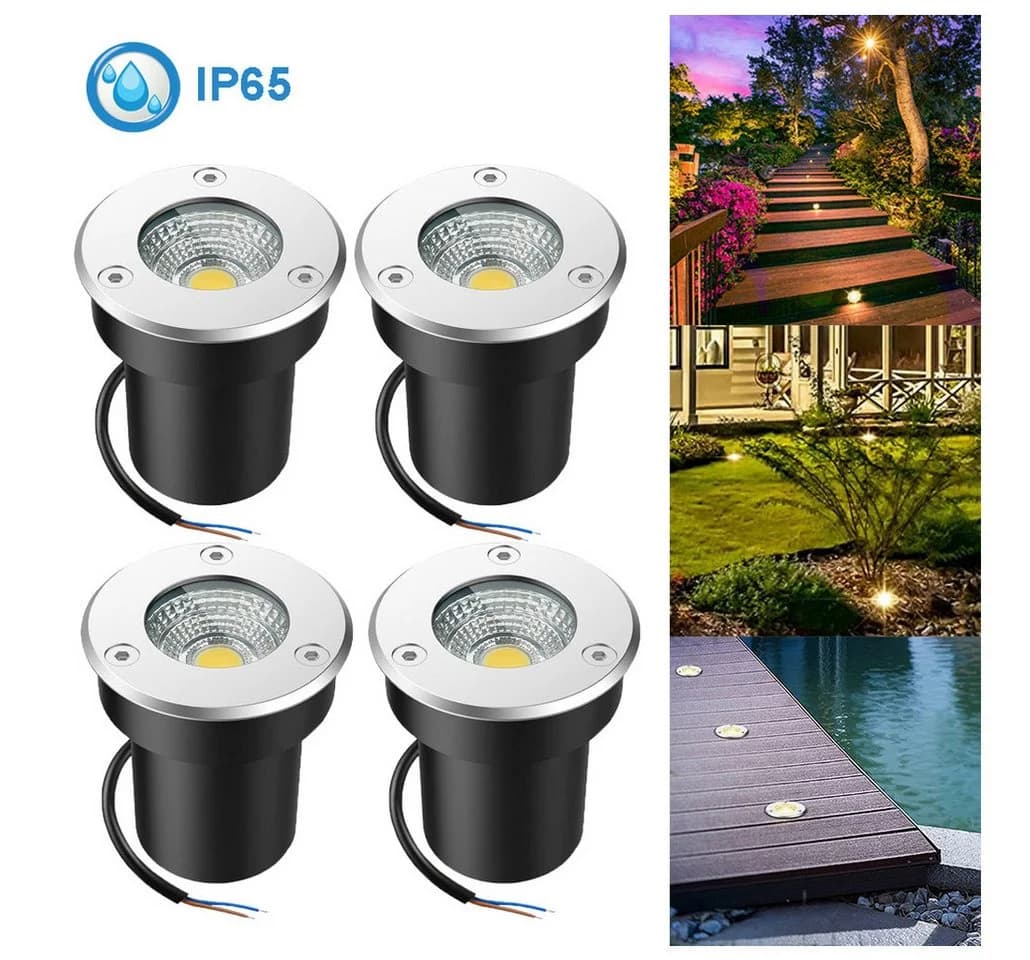 Jibenhome LED Gartenstrahler Bodenstrahler Außen Wasserdicht 4 Stück - Bild 2