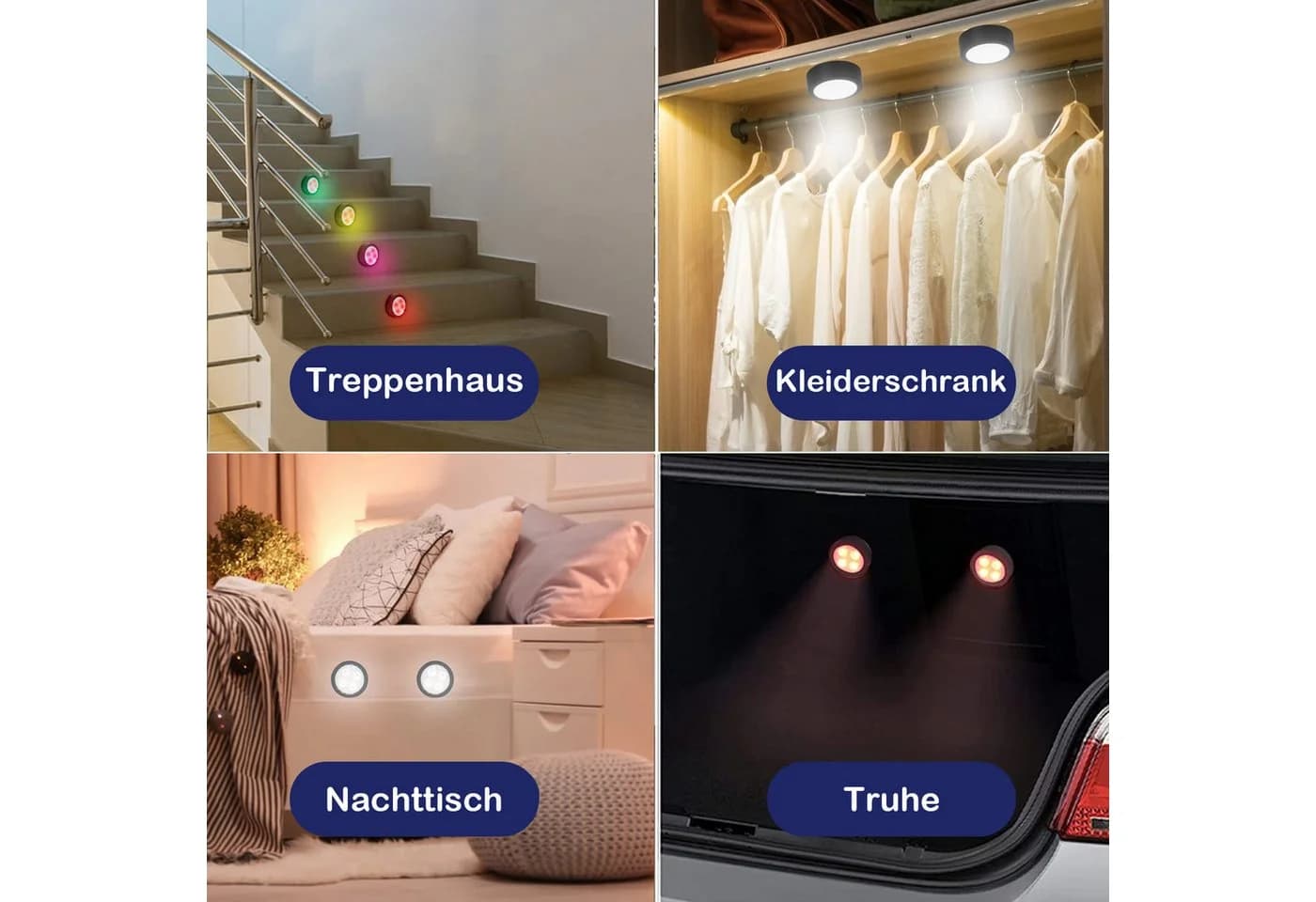 Jibenhome LED Unterbauleuchte RGB Schwarz/Weiß mit Fernbedienung - Bild 4
