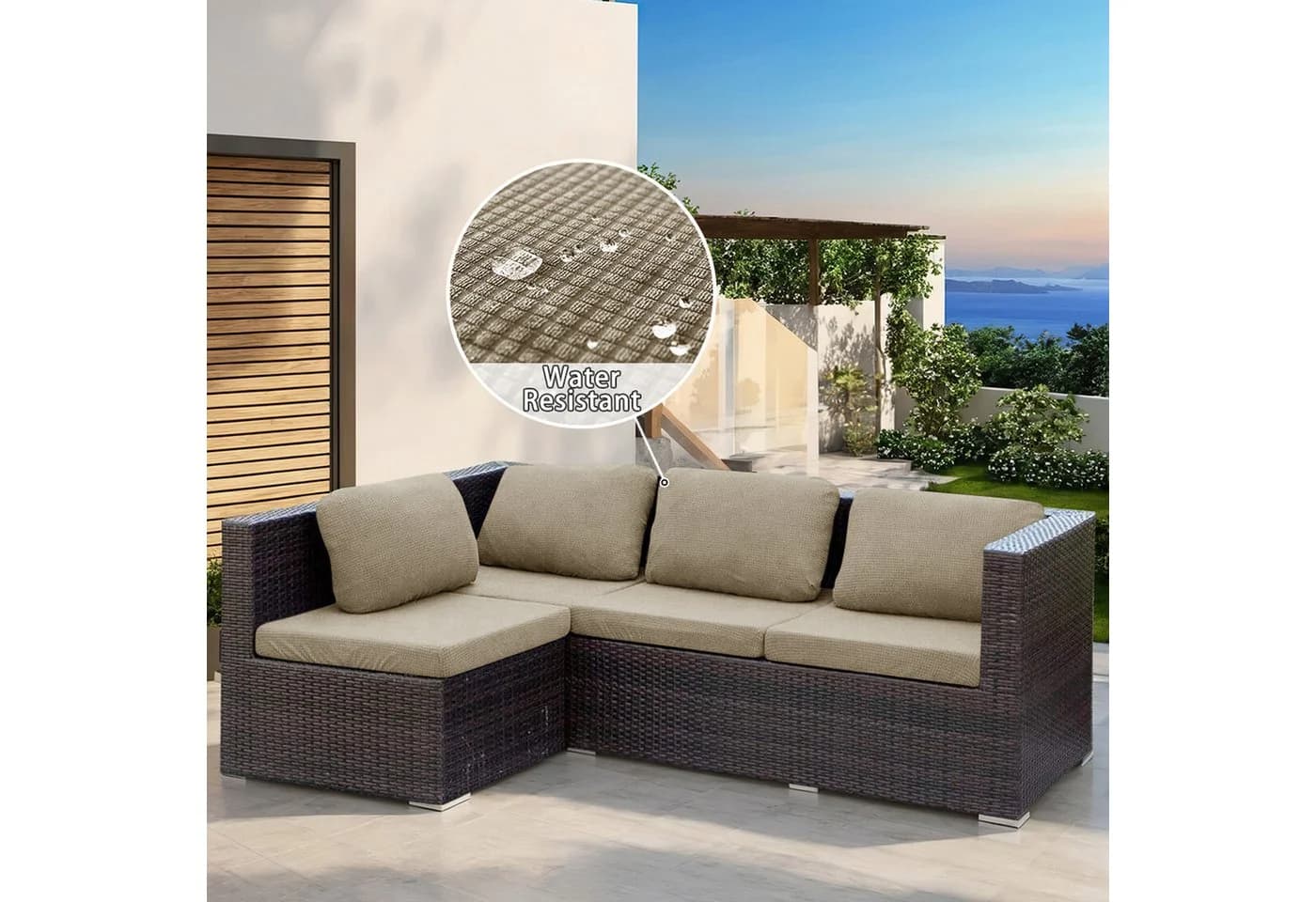 Jibenhome Wasserdichter Stretch Sofabezug für 1/2/3 Sitzer - Bild 5