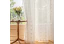 Qelus Gardine Fenster Vorhang Transparent Pompom Vorhänge Wohnzimmer Modern Bild 5
