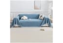 Qelus Chenille Sofaüberwurf Blau - Polyestermischung Bild 2