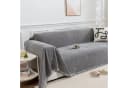 Qelus Chenille Sofaüberwurf Grau Polyestermischung Bild 1