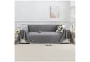Qelus Chenille Sofaüberwurf Grau Polyestermischung Bild 2