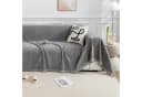 Qelus Chenille Sofaüberwurf Grau Polyestermischung Bild 3