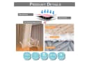 Rosnek Verdunkelungsvorhang Beige 2er Set Thermovorhang Flanell Bild 1