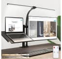 Lapamax LED Schreibtischlampe Dimmbar Doppelkopf Klemmbar Schwarz Bild 2