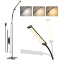 LMaxhome LED Stehlampe Dimmbar Schwarz USB Schwanenhals Bild 2