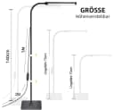 LMaxhome LED Stehlampe Dimmbar Schwarz USB Schwanenhals Bild 4
