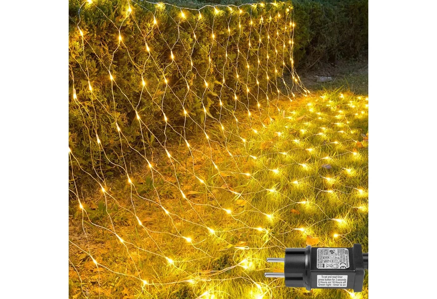 LMaxhome LED-Lichternetz Warmweiß 200-flammig mit Timer - Bild 2