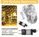 LMaxhome LED-Lichternetz Warmweiß 200-flammig mit Timer Bild 4