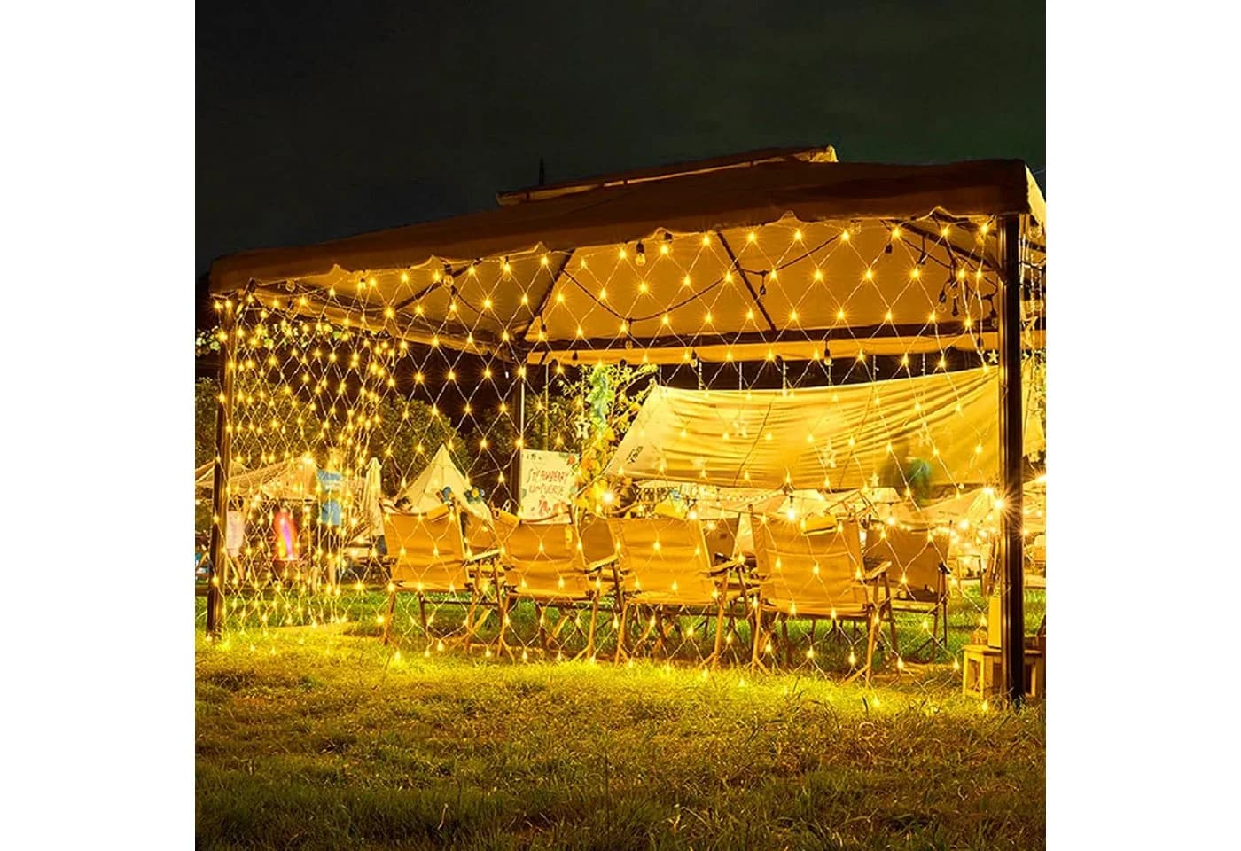 LMaxhome LED-Lichternetz 660 LEDs Warmweiß Timer 8 Modi - Bild 3