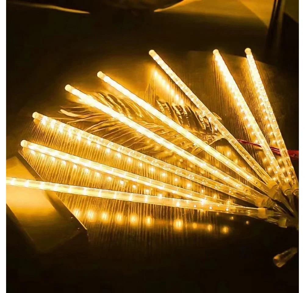 LMaxhome LED Lichterkette Meteorschauer PVC Wasserdicht Warmes Weiß