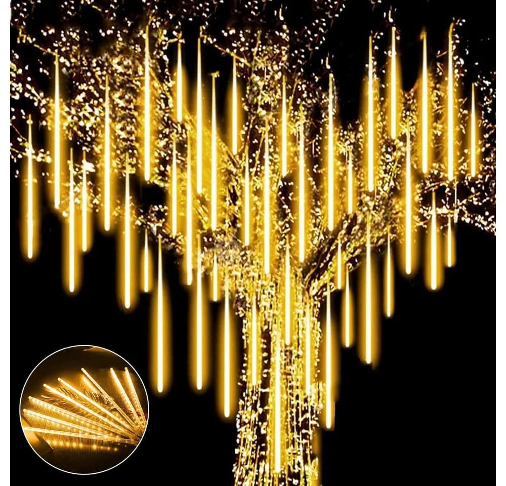 LMaxhome LED Lichterkette Meteorschauer PVC Wasserdicht Warmes Weiß - Bild 2